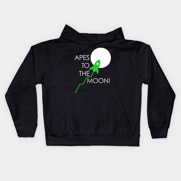 Apes to the Moon! Kids Hoodie by aiden.png